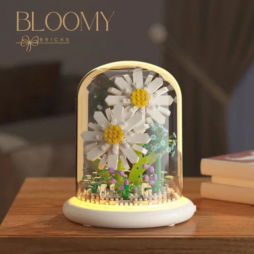 Glowing Daisies - BloomyBricks Lego Flowers Unique Gift for girlfriend and gift for Mother's Day